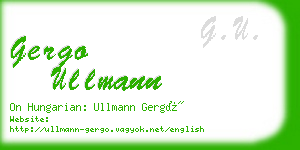 gergo ullmann business card